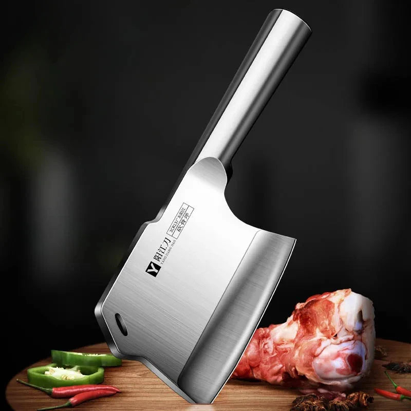 Special knife for bone cutting, bone chopping knife, forged bone cutting knife, thickened and weighted