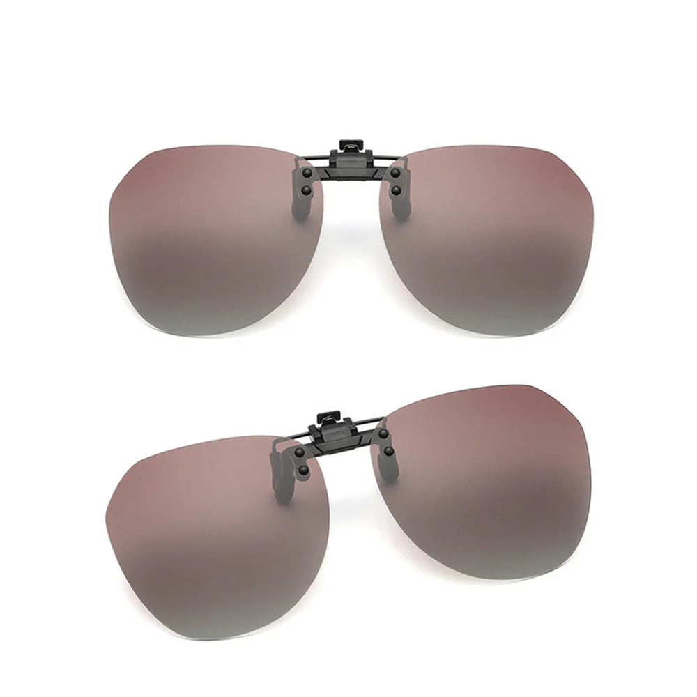 KLASSNUM Men Sunglasses Clip Polarized Lens Sun Clips Glasses Cover Night Vision Eyewear UV400 Women Driver Flash Mirror 2023