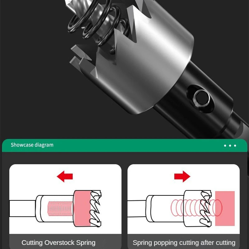 Hole Saw Set 12-100mm Hard Metal Drill Bits Heavy Duty Hole Opener Hole Cutter For Metal Stainless Steel Iron Wood Plastic Etc.