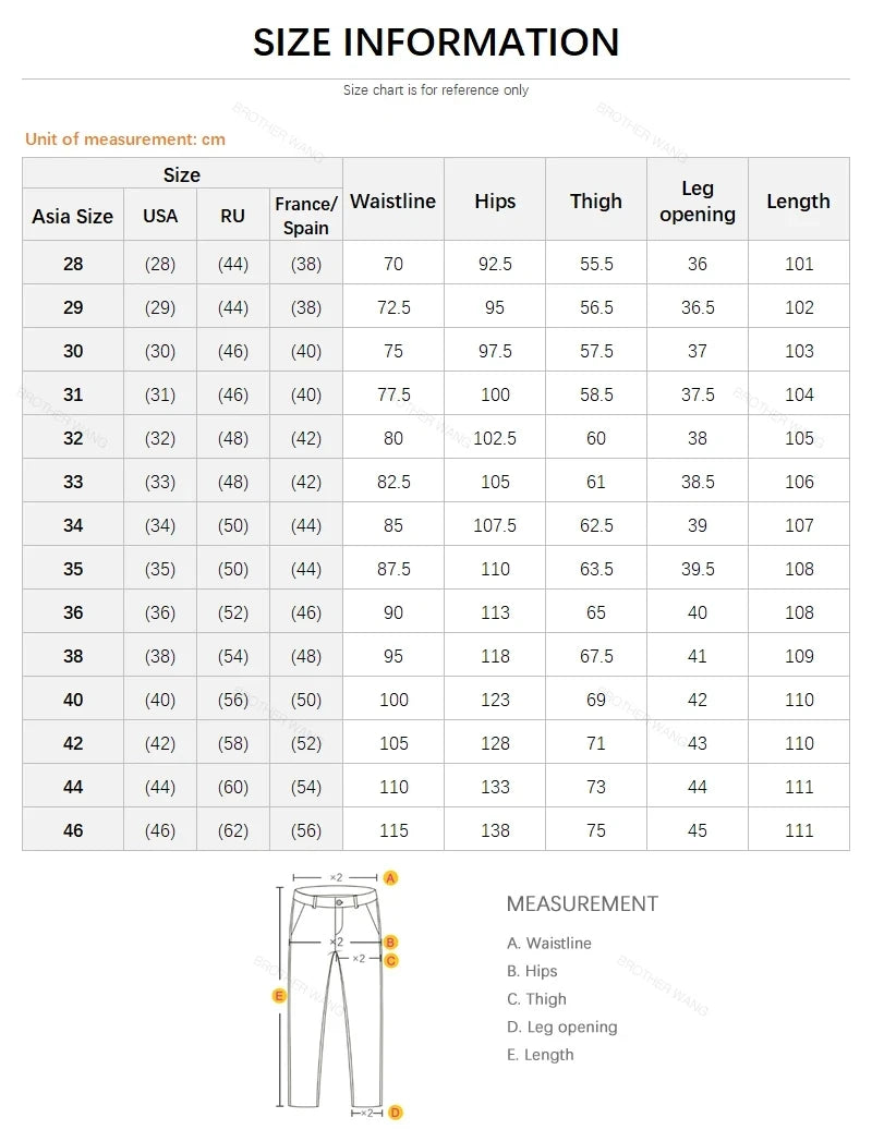 2024 Summer New Men's Thin Jeans Elastic Waist Loose Straight Comfortable Casual Denim Pants Brand Trousers Plus Size 42 44 46