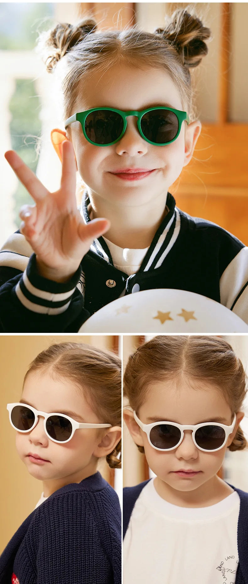 Flexible Newborn Children's Glasses Sunglasses Girl Boy Polarized UV400 Protection 0-36 Months Baby Infant Shades Oculos