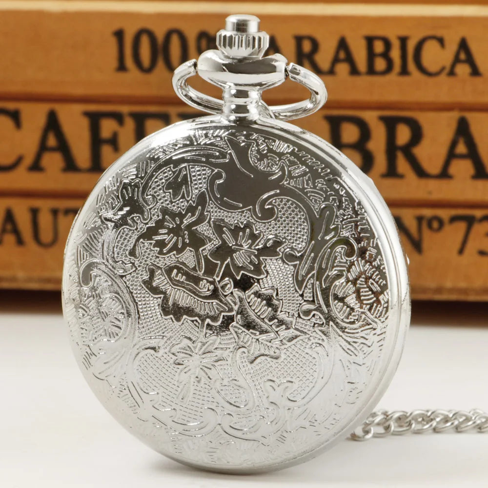 Creative Golden Spider Pattern Hollow out Design Pocket Watch Necklace Men's and Children's Vintage Gift reloj de bolsillo