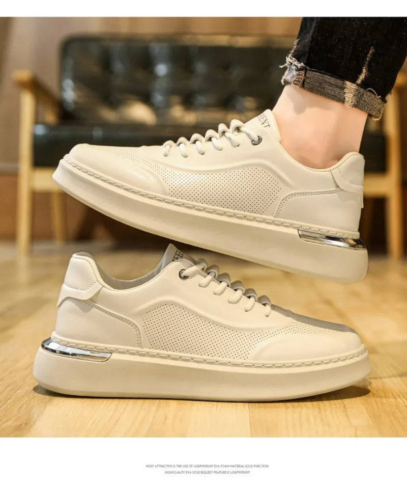 Casual Shoes For Men 2024 New Fashion Platform Sneakers Non-slip Comfortable Men's Shoe Male White Chunky Sports Running Shoes