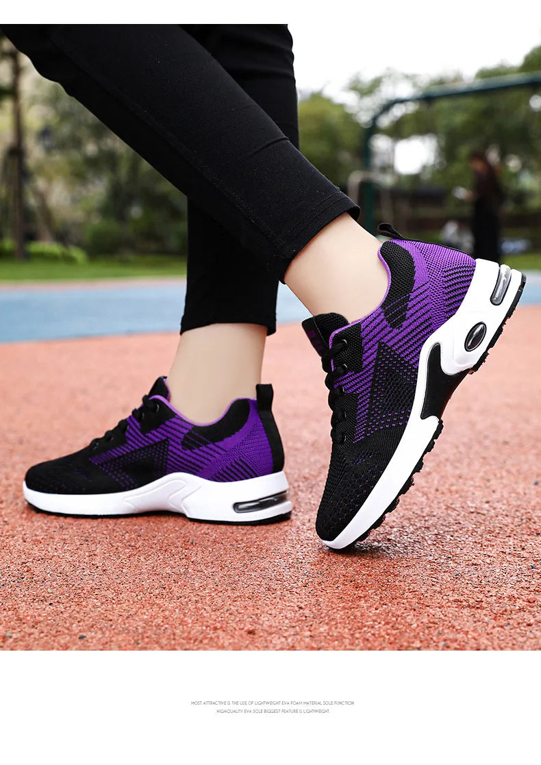 Running shoes Women 2024 spring new large size casual breathable lace-up air cushion sports shoes sneakers