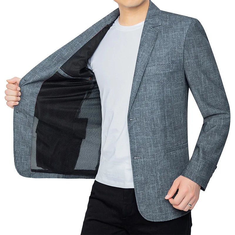 New Summer Man Breathable Quick Drying Blazers Jackets Suits Coats Formal Wear Business Casual Blazers Jackets Men's Clothing 4X