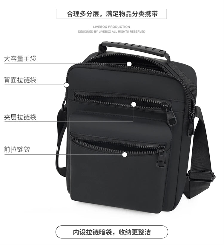 Casual Men's Handbag Shoulder Bag Lightweight Oxford Men's Purse Small Crossbody Bag Fashion Stylish Men's Bag Messenger Bag SAC