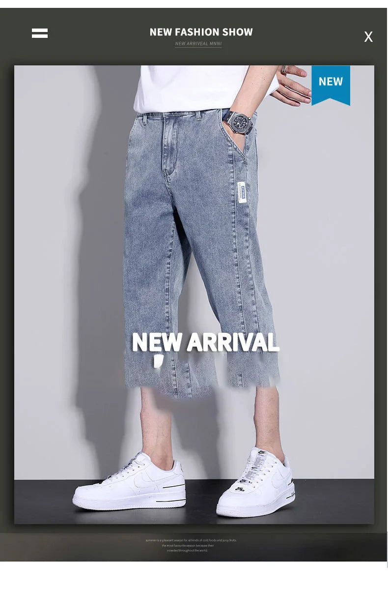 Seven Denim Shorts Men'S Summer Thin Loose Casual Straight Pants Fashion Men'S Travel Office Versatile 7 Jeans Jeans A3398