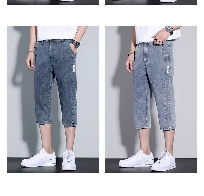 Seven Denim Shorts Men'S Summer Thin Loose Casual Straight Pants Fashion Men'S Travel Office Versatile 7 Jeans Jeans A3398