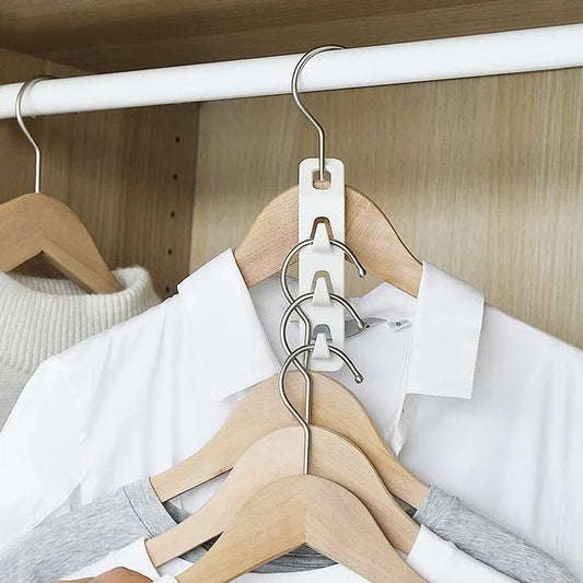 Cascading Clothes Hanger Hooks,Space Saving Series Multi-Function Multi-Layer Cabinet Clothes Connection Storage Clothes Rack