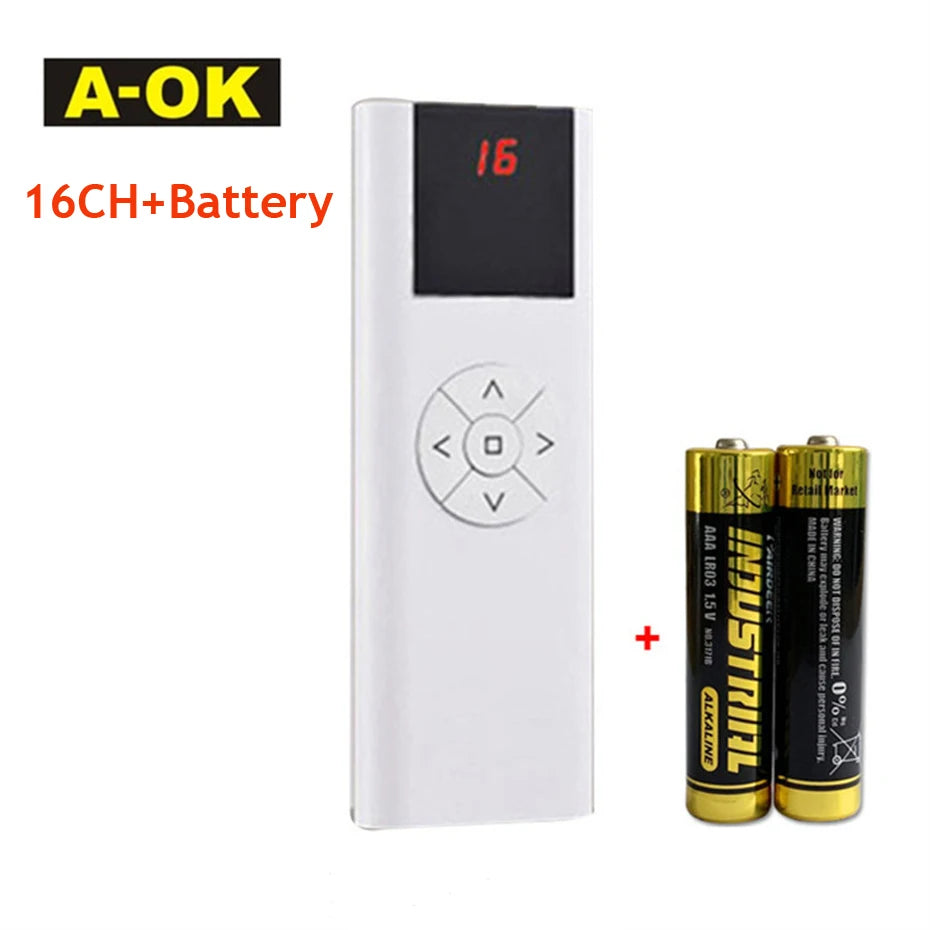 A-OK AC114 01/02/06/16 Channel Handheld Wireless Emitter for A OK RF433 Curtian Motor/Tubular Motor Remote Controller for Home