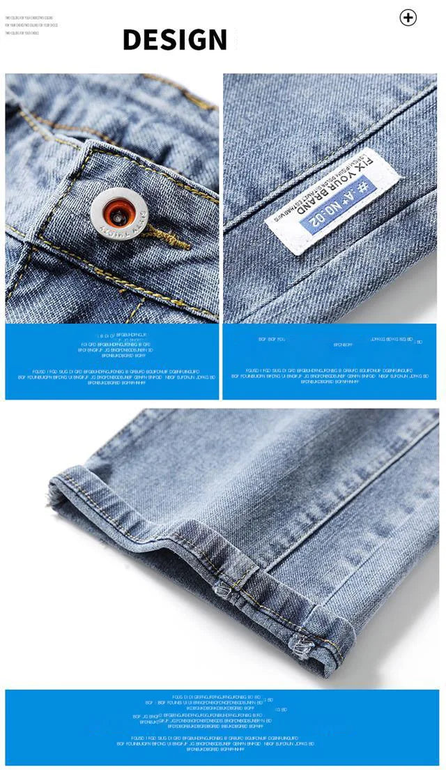 Seven Denim Shorts Men'S Summer Thin Loose Casual Straight Pants Fashion Men'S Travel Office Versatile 7 Jeans Jeans A3398