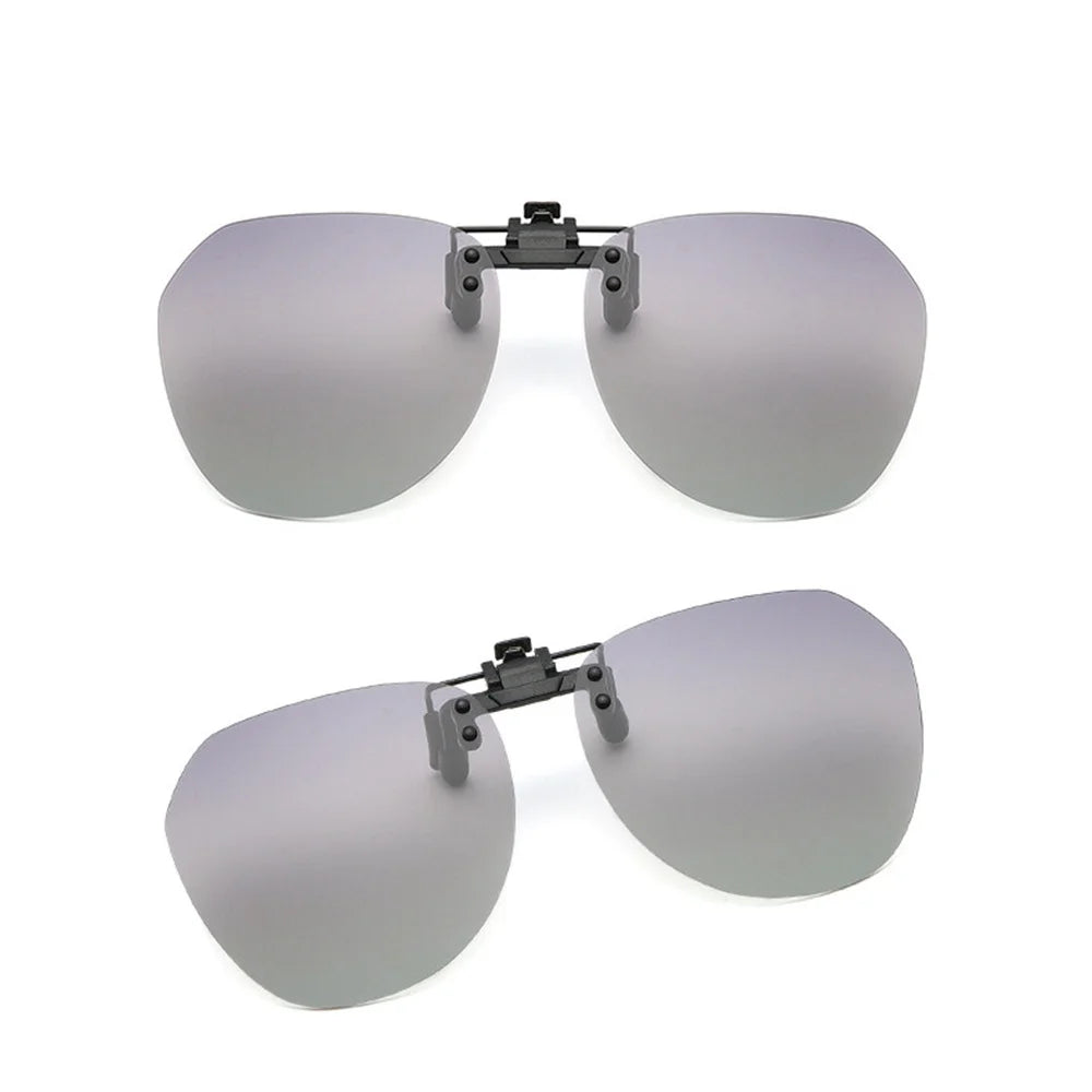 KLASSNUM Men Sunglasses Clip Polarized Lens Sun Clips Glasses Cover Night Vision Eyewear UV400 Women Driver Flash Mirror 2023