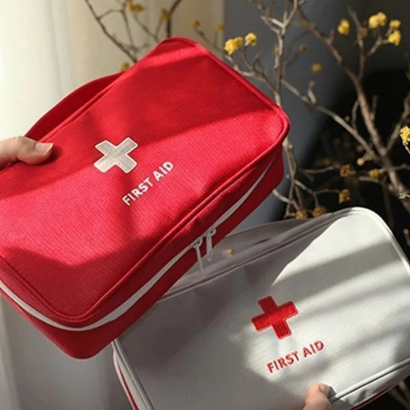 Health Medicine First Aid Kit Oxford Cloth Portable Travel Storage Emergency Kit Tote Bag Outdoor Medical Bag Storage Bag Health