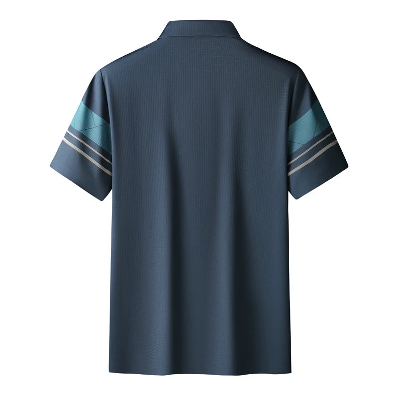 8XL 7XL 6XL 2023 New Classic Loose Polo Shirt Men Summer Short Sleeve Men's Shirts Business Clothing High End Casual Mens TShirt