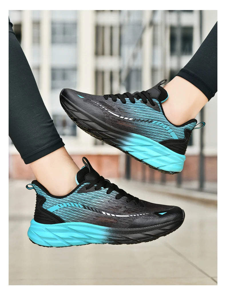 Big Size Running Shoes Men Women Jogging Sports Shoes Summer Sneakers Outdoor Athletic Training Shoes Soft Cushioning Breathable