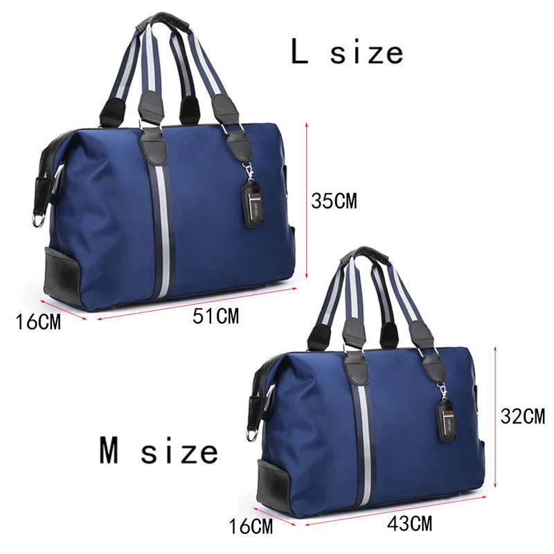 REREKAXI Large Capacity Men's Travel Bag Women Waterproof Nylon Hand Luggage Bag Multifunction Travel Duffle Bags Packing Cubes