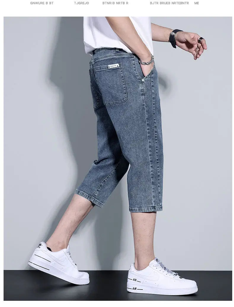 Seven Denim Shorts Men'S Summer Thin Loose Casual Straight Pants Fashion Men'S Travel Office Versatile 7 Jeans Jeans A3398