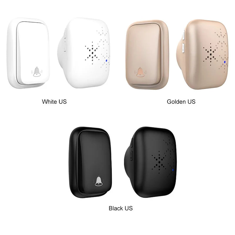 RF433MHz No Battery Homehold Wireless Self-Powered Waterproof Door Bell 150M Range Large Volume Remote Control Kinetic Doorbell