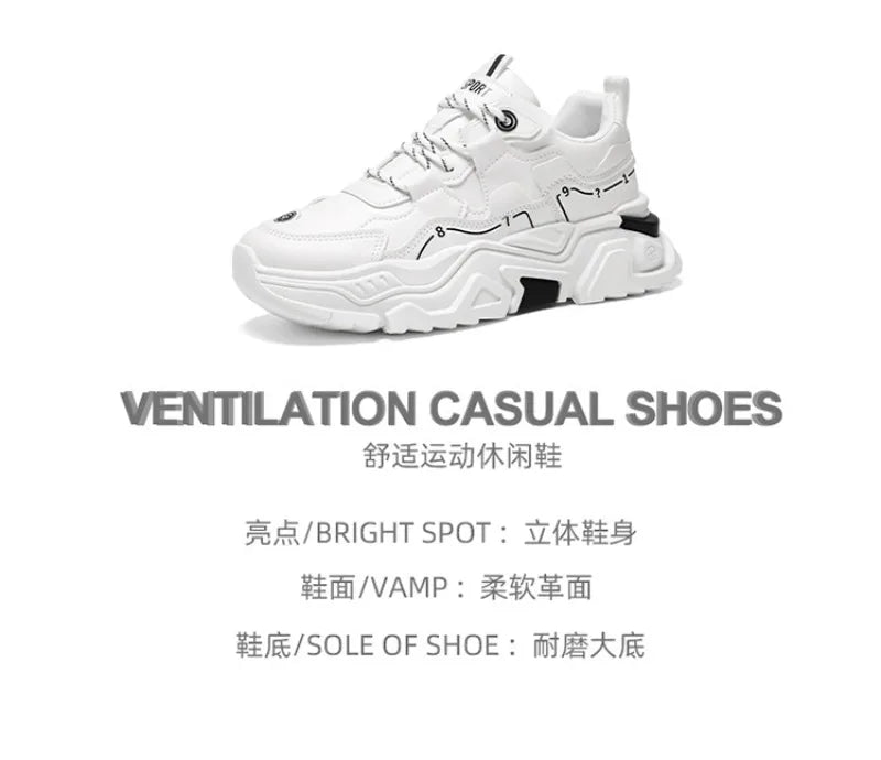 2024 New men’s Sneakers Brand Comfortable running shoe Classic Leisure Shoes For Men Thick Bottom Platform shoes tenis masculino