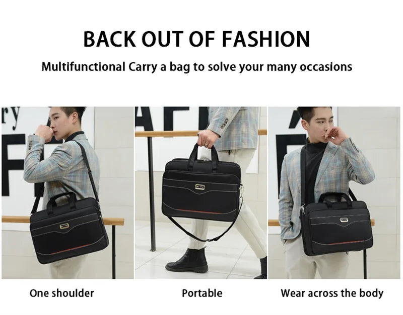 Fashion Large Capacity Men's Briefcase Multifunction Laptop Bag Office Male Shoulder Messenger Bag Business Handbag