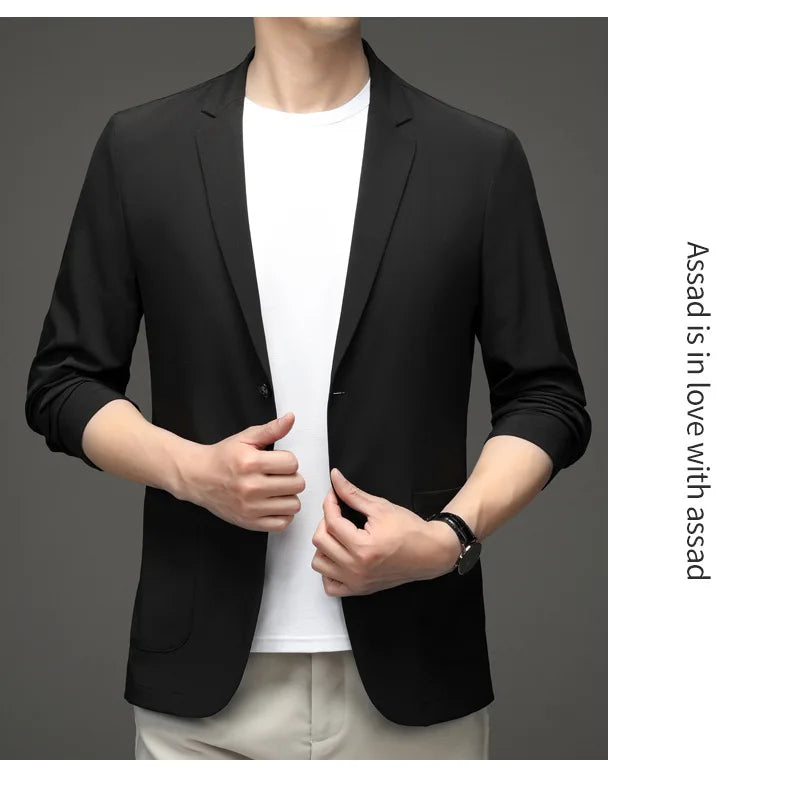 Chic & Sleek: Summer Slim-Fit Casual Suit Jacket for Fashion-Forward Style - Thin for Summer,UV Protection，Business Leisure