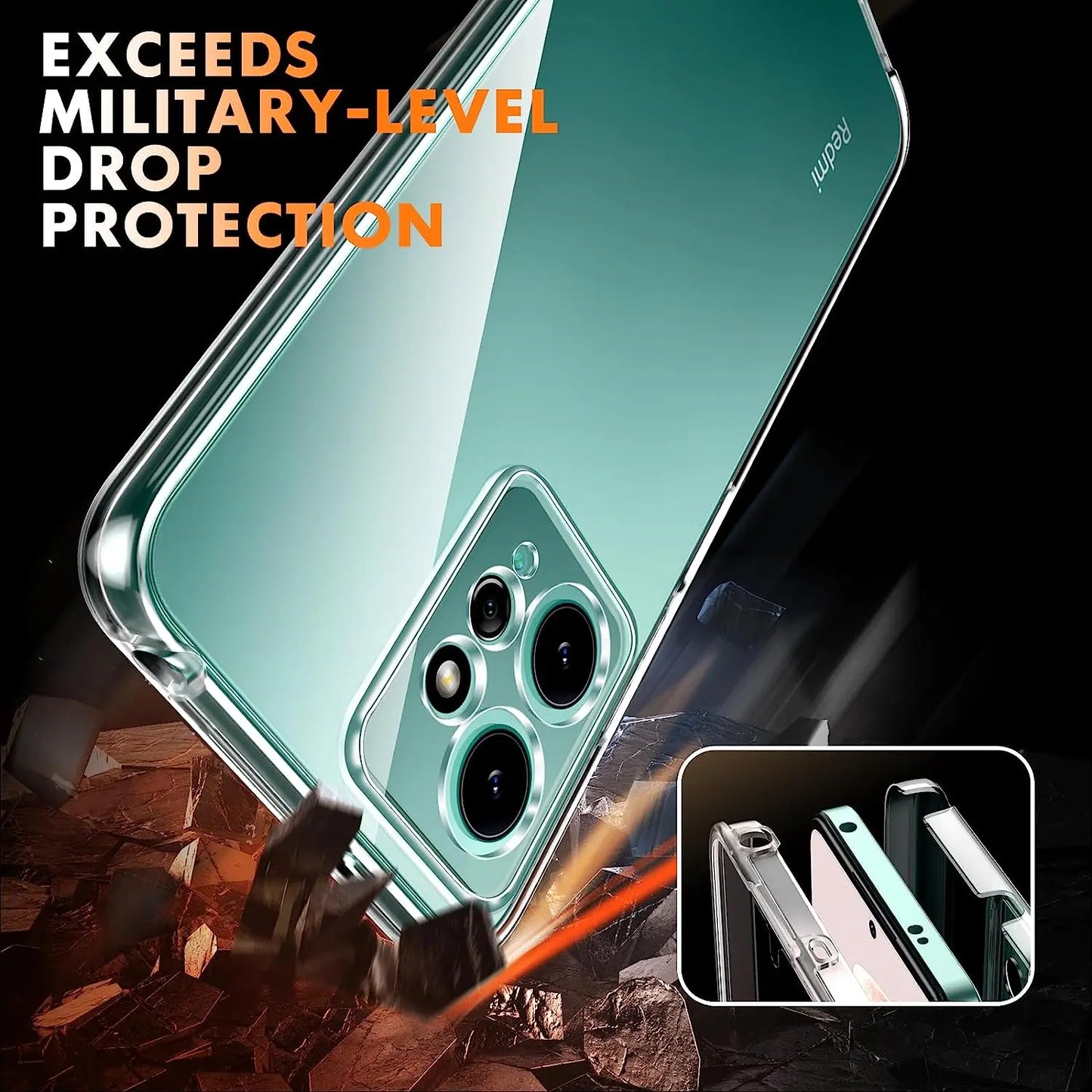 360 Full Cover Silicone Case For Xiaomi Redmi Note 12 4G 11 Pro 5G 10 Pro Max 9 Pro 12 Pro Plus 11 Clear Hybrid PC Hard Coque