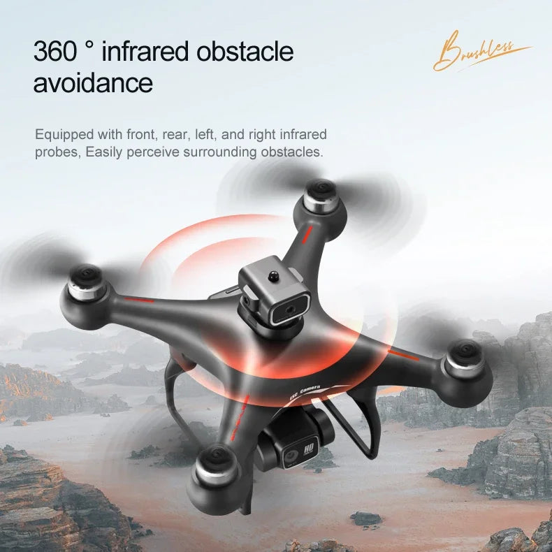 2024new drone brushless motor infrared obstacle avoidance optical flow stable suspended endurance electrically adjustable camera