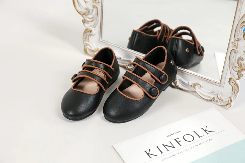 AS New Kids Shoes Children Leather Shoes Baby Girls Shoes Toddler Fashion Brown Flats Boys Moccasin Slip On Loafers Mary Jane